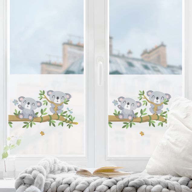 Fensterfolie Wohnzimmer Koala Set