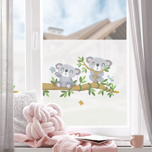 Fensterfolie Grau Koala Set