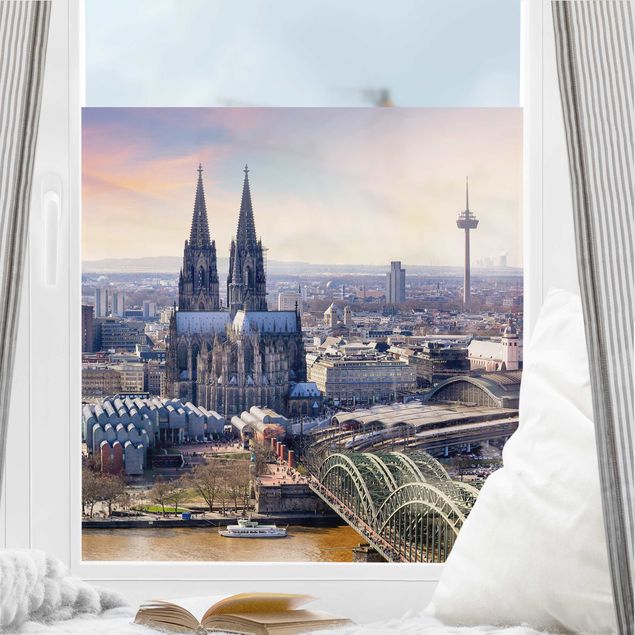 Fensterbild Skyline Köln Skyline mit Dom