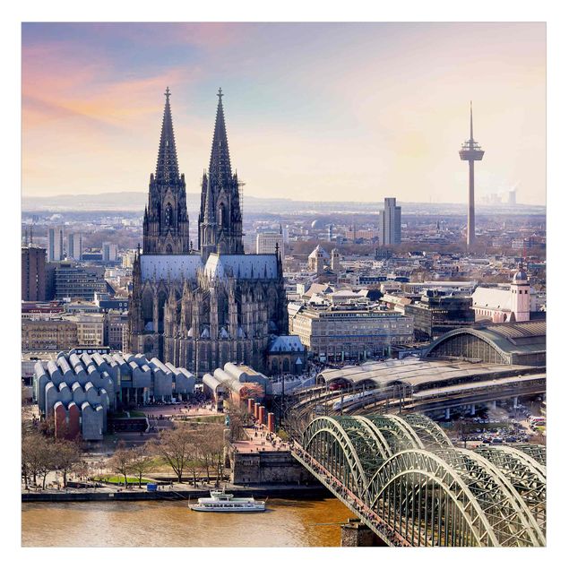 Selbstklebende Fensterbilder Köln Skyline mit Dom