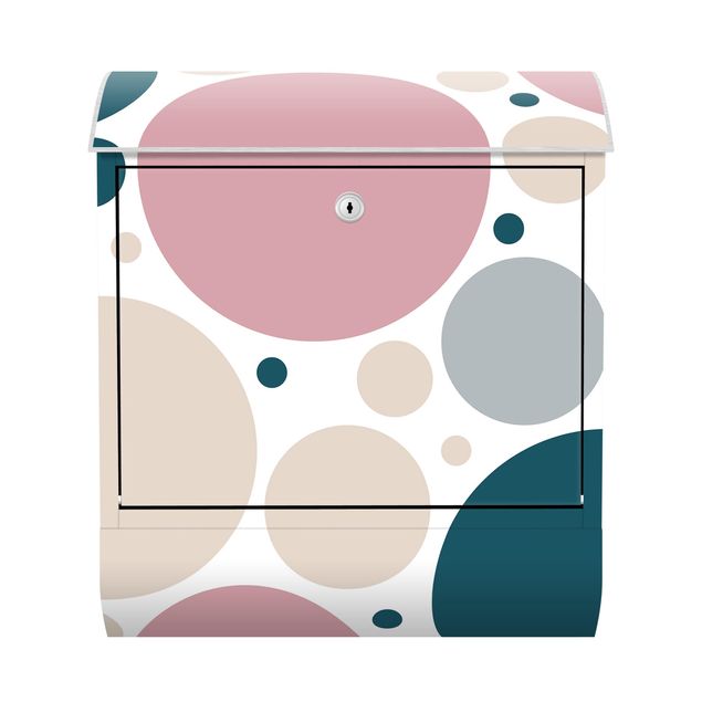 Designer Briefkasten Komposition aus kleinen und großen Kreisen