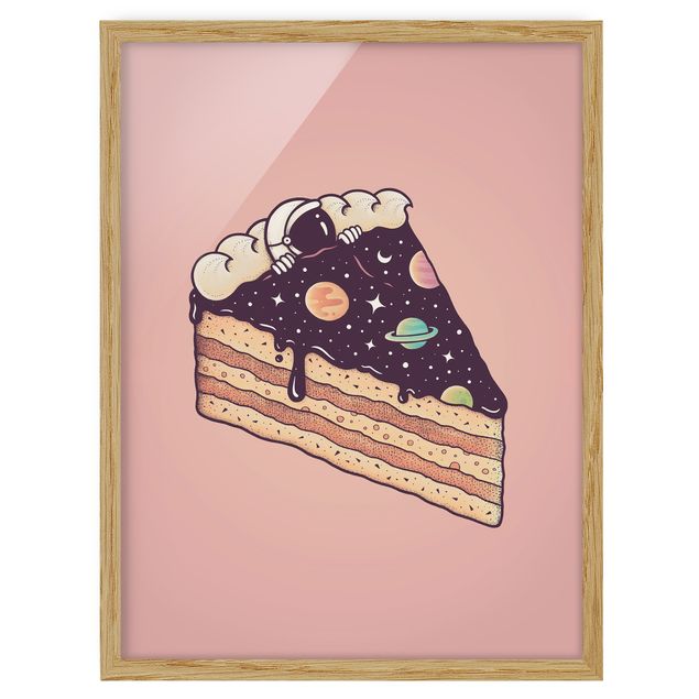 Bild mit Rahmen - Kosmischer Kuchen - Hochformat 3:4