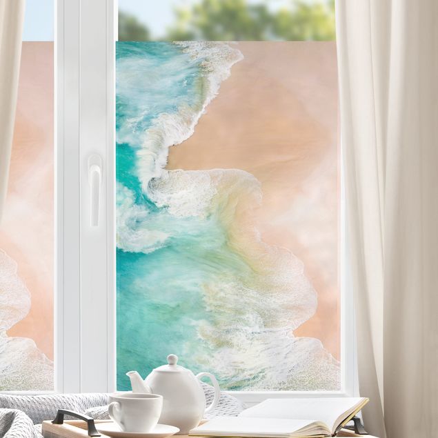 Fensterbilder Strand Kuss des Ozeans