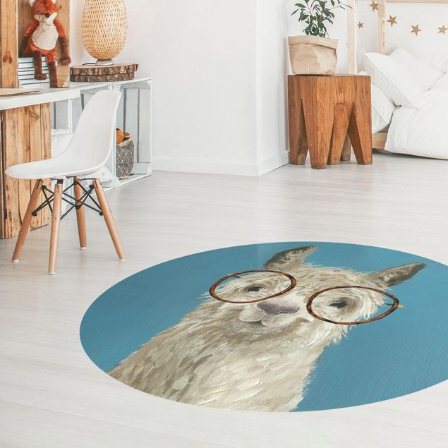 Teppich modern Lama mit Brille I