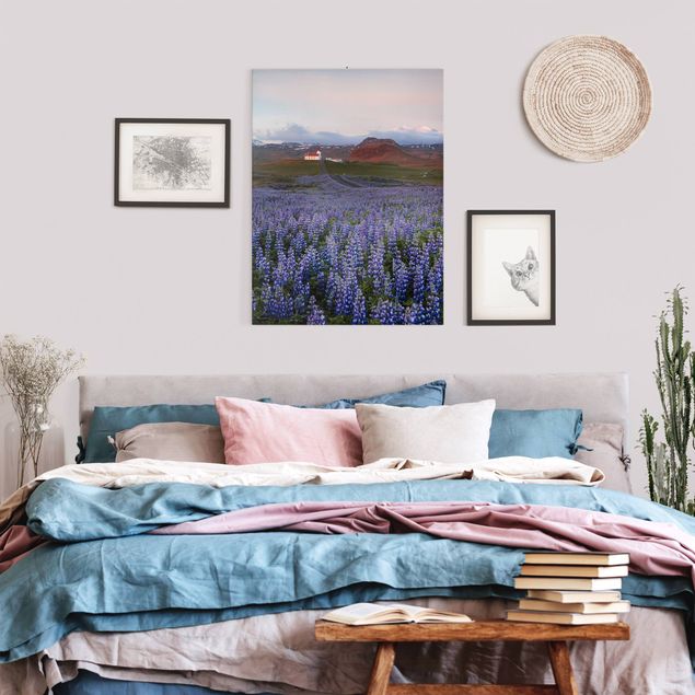 Leinwandbilder Wohnzimmer modern Lavendelfeld in Frankreich