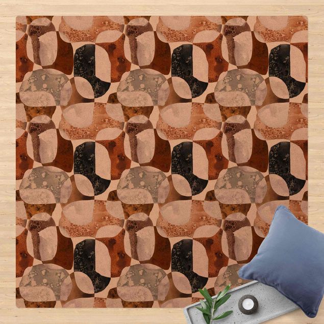 Teppiche Lebende Steine Muster in Braun