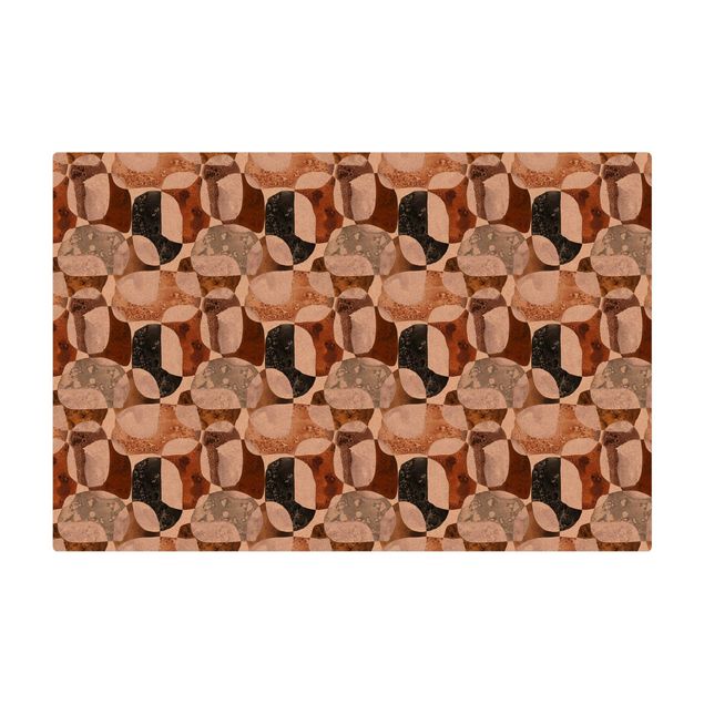 Teppiche groß Lebende Steine Muster in Braun