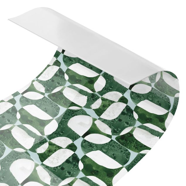 Küchenrückwände selbstklebend Lebende Steine Muster in Grün II