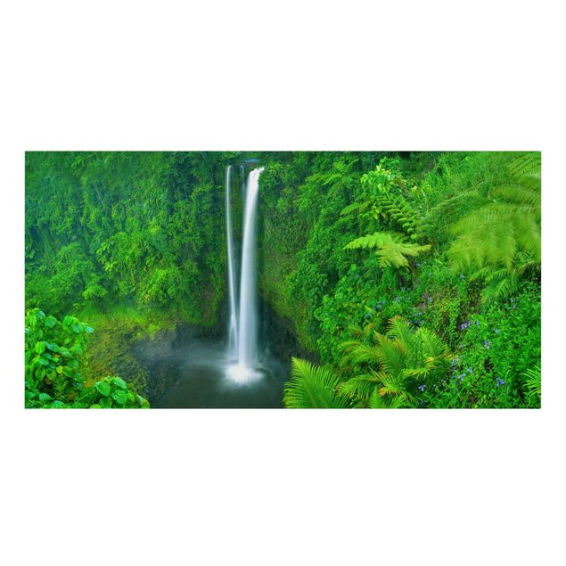 Leinwandbild - Paradiesischer Wasserfall - Quer 2:1