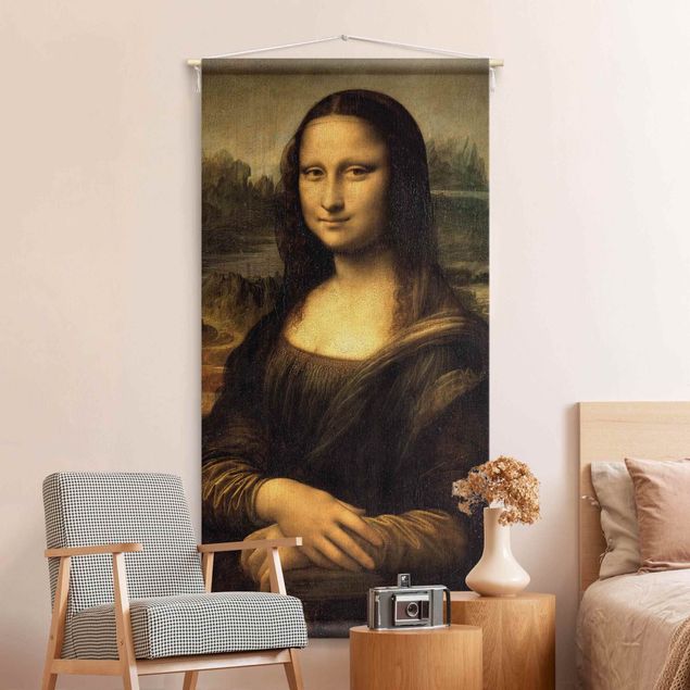 Wandtuch XXL Leonardo da Vinci - Mona Lisa