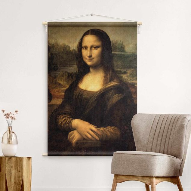 Wandbehang Stoff Leonardo da Vinci - Mona Lisa