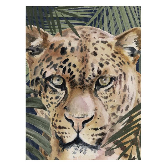 Tierbilder auf Leinwand Leopard im Dschungel