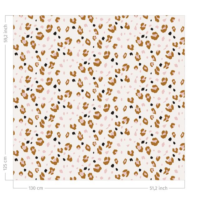 Vorhänge mit Muster Leopard Muster in Pastell