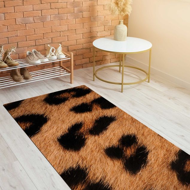 Teppich modern Leopardenfell hell