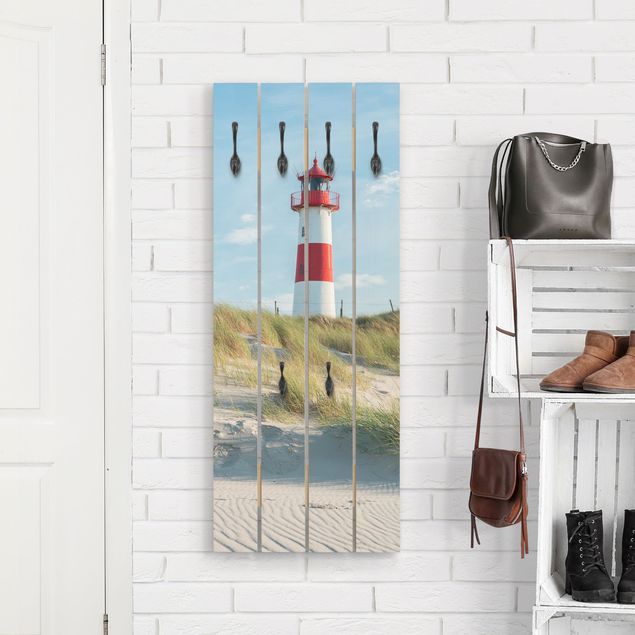 Garderobenpaneel Leuchtturm an der Nordsee