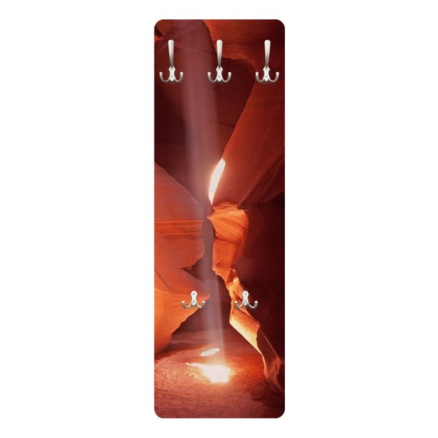 Garderobe - Lichtschacht im Antelope Canyon - Rot