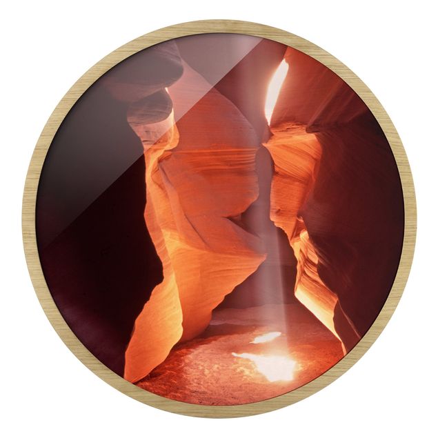 Bilder mit Rahmen Lichtschacht im Antelope Canyon
