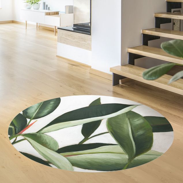 Teppich modern Lieblingspflanzen - Gummibaum