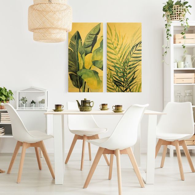 Wandbilder Wohnzimmer modern Lieblingspflanzen Duo