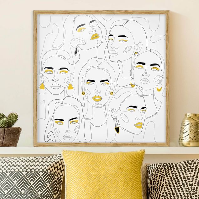 Madara Henina Line Art - Beauty Portraits in Lemon