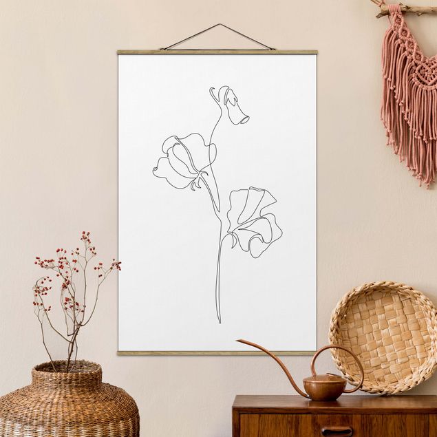 Madara Henina Bilder Line Art Blumen - Erbsenpflanze