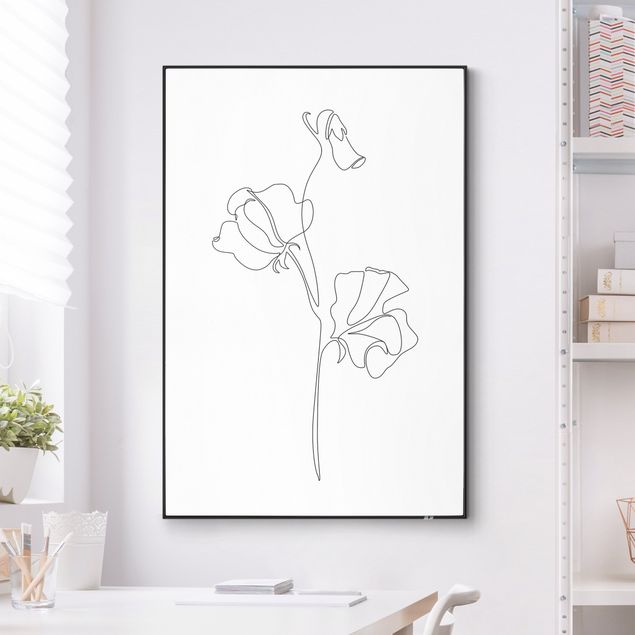 Madara Henina Bilder Line Art Blumen - Erbsenpflanze
