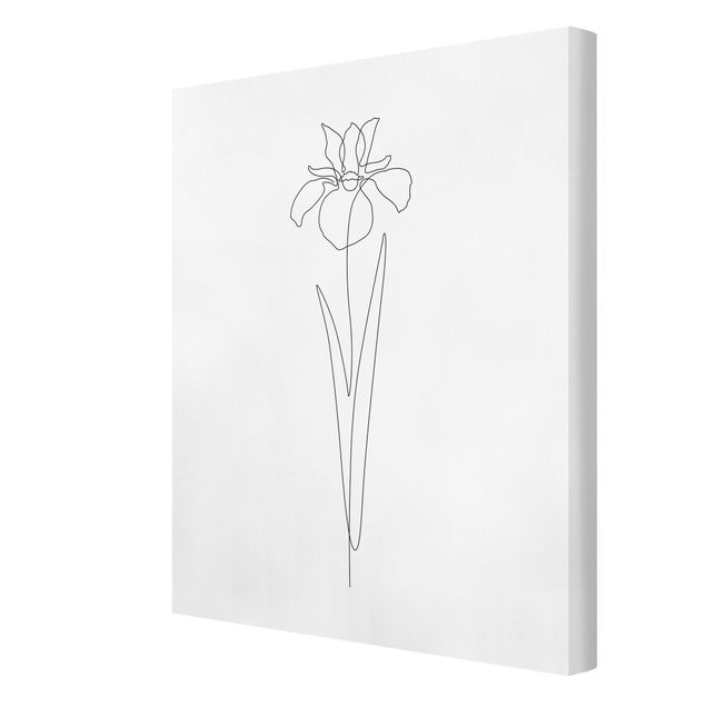 Leinwandbilder Line Art Blumen - Iris