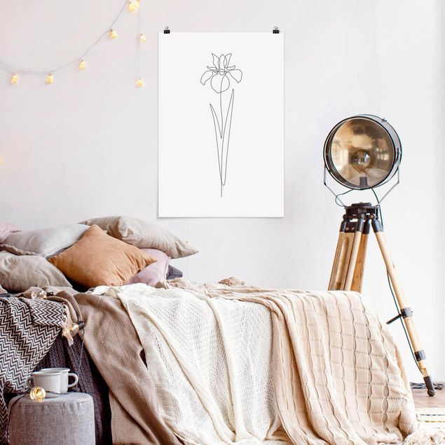 Madara Henina Bilder Line Art Blumen - Iris