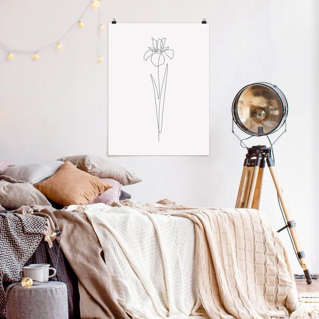 Madara Henina Line Art Blumen - Iris