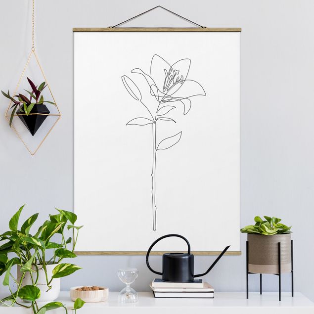 Madara Henina Bilder Line Art Blumen - Lilie