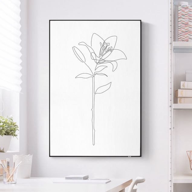 Kunstdruck Madara Henina Line Art Blumen - Lilie