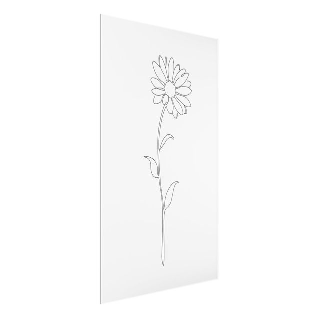 Bilder für die Wand Line Art Blumen - Margerite