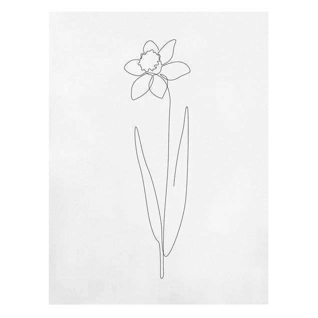 Bilder für die Wand Line Art Blumen - Narzisse