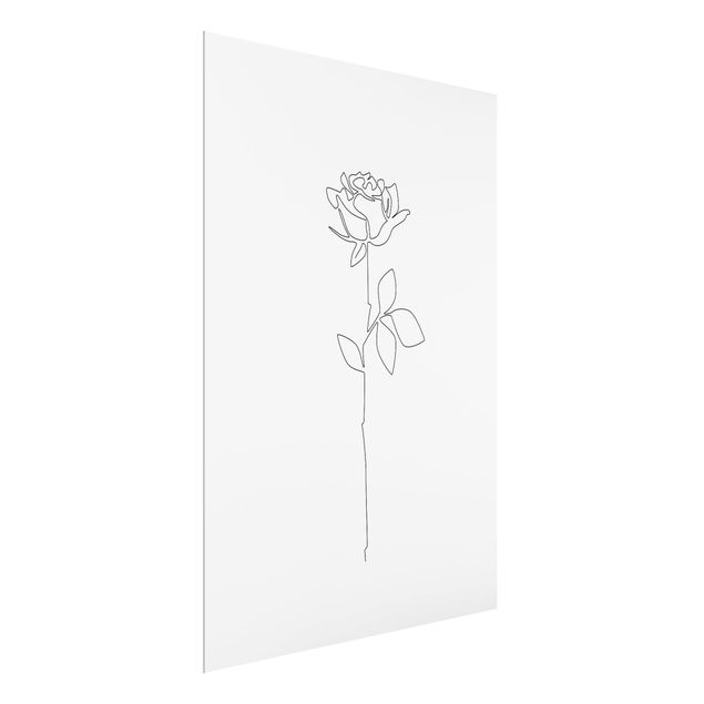 Bilder für die Wand Line Art Blumen - Rose