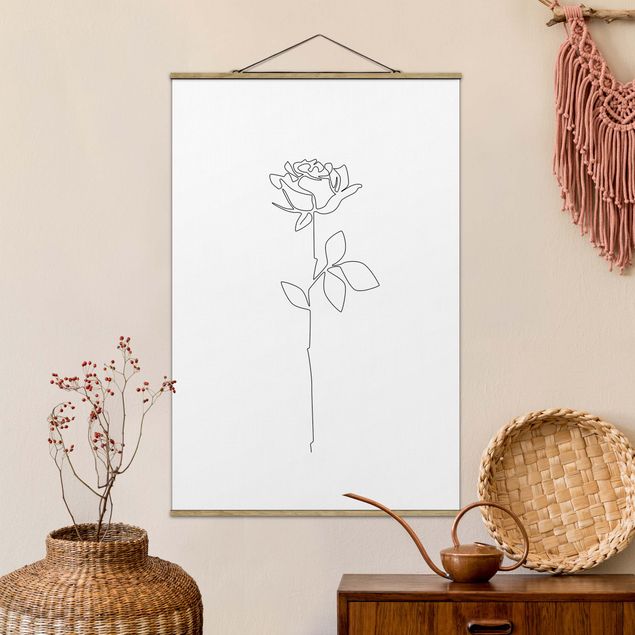 Madara Henina Bilder Line Art Blumen - Rose