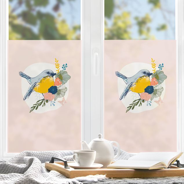 Fensterfolie Vögel Lisa Dolson - Vogel im Frühling