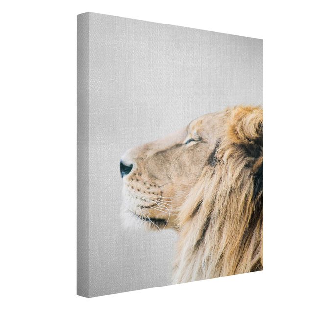 Leinwandbilder Schwarz-Weiß Löwe Leopold