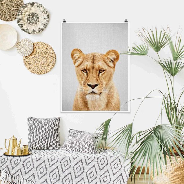 Poster Kinderzimmer Tiere Löwin Lisa