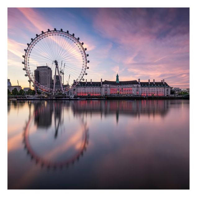 Fototapeten London Eye bei Sonnenaufgang