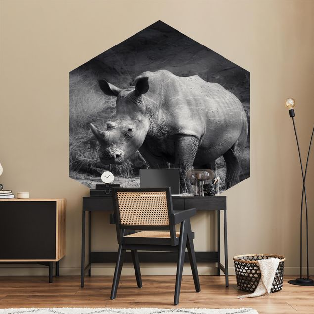 Tapeten modern Lonesome Rhinoceros