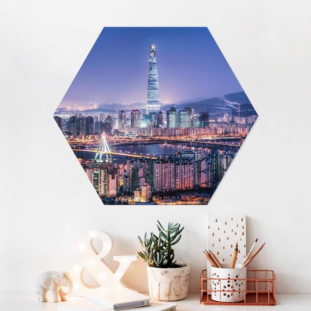 Hexagon Bild Forex - Lotte World Tower bei Nacht