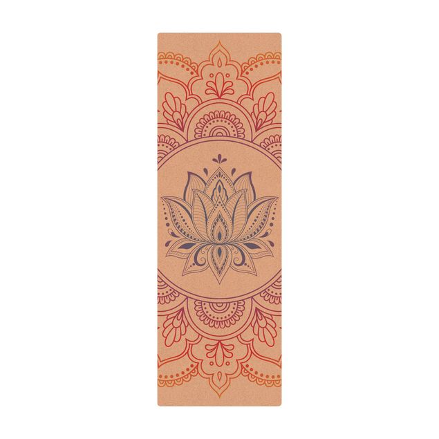 Teppich Esszimmer Lotusblüte Regenbogen