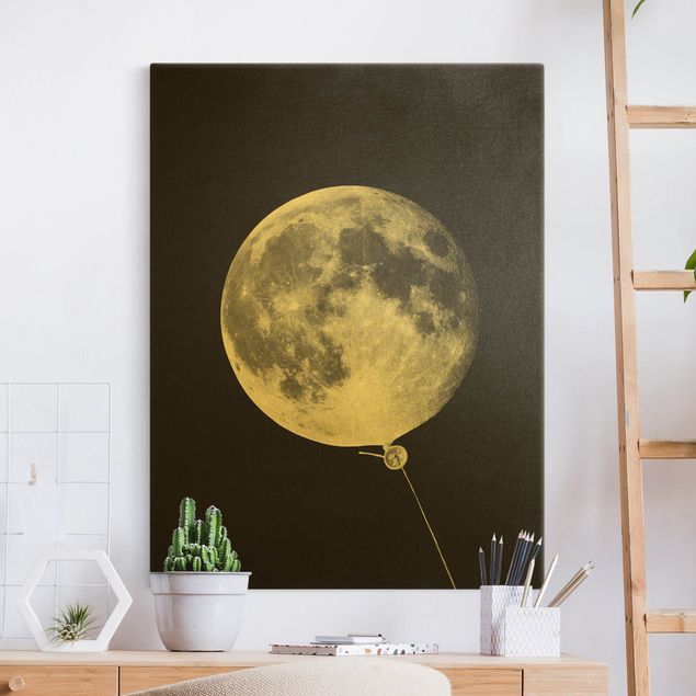 Wandbilder XXL Luftballon mit Mond
