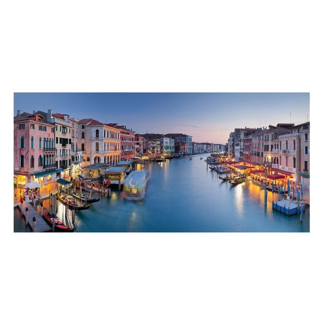 Magnettafel Skyline Abendstimmung auf Canal Grande in Venedig