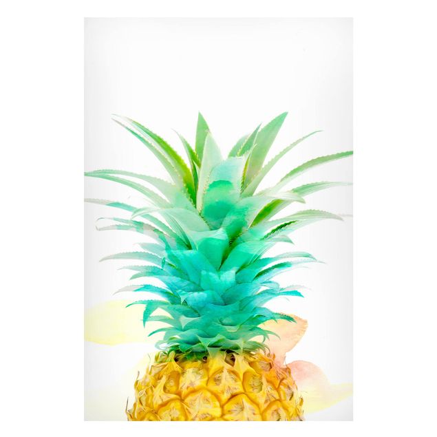 Schöne Wandbilder Ananas Aquarell