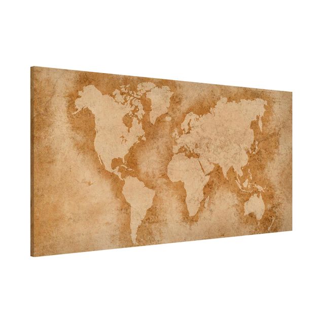 Magnettafel Büro Antike Weltkarte