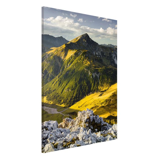 Magnettafel Büro Berge und Tal der Lechtaler Alpen in Tirol