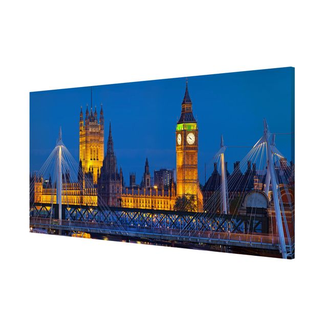 Bilder für die Wand Big Ben und Westminster Palace in London bei Nacht