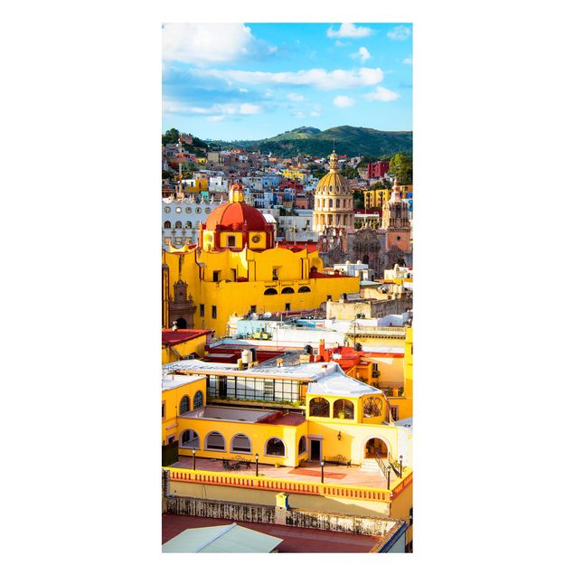 Magnettafel Skyline Bunte Häuser Guanajuato