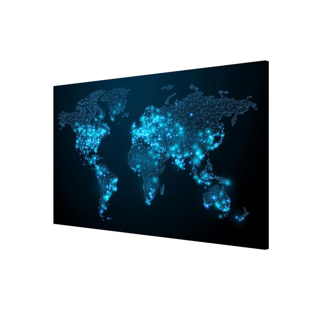 Bilder für die Wand Connected World Weltkarte